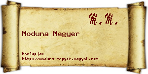 Moduna Megyer névjegykártya